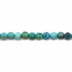Natural turquoise in the shape of a faceted round 3mm x 12pcs