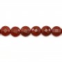 Red agate faceted rectangle 8x12mm x 40cm