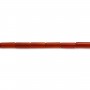 Agate rouge, en forme de tube, 4.5 * 13mm x 40cm