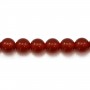 Agate rouge ronde 6mm x 40cm