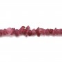 Rose tourmaline in forms chips x 40cm