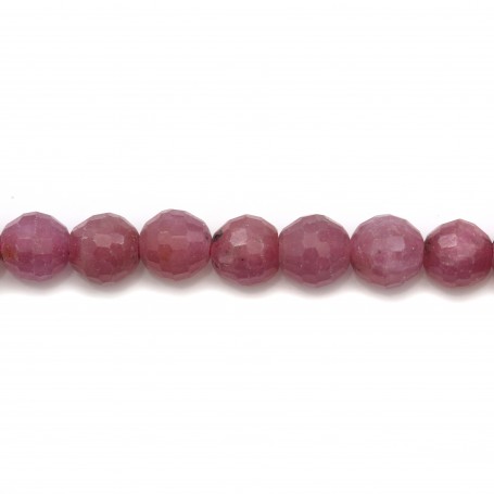 Ruby Round faceted 4mm x 6pcs