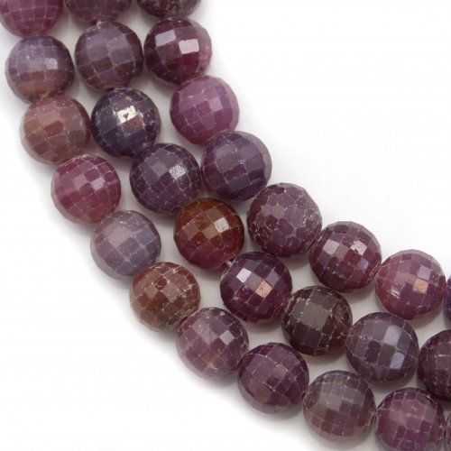 Faceted round rubies 6mm