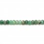 Emerald green synthetic, in faceted round shape, 2mm x 40cm