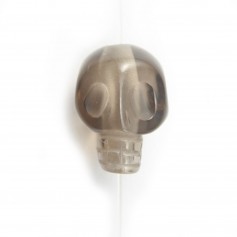 Cráneo de cuarzo ahumado 12mm x 40cm（10pcs）