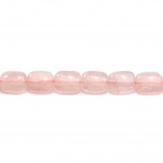 Rectangular pink quartz 8x10mm x 6 pcs