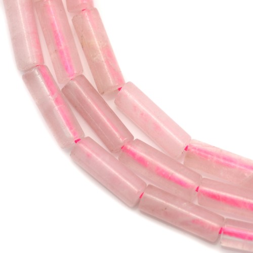 Pink quartz tube 4x13mm x 40cm 