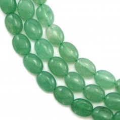 Green aventurine, in oval shaped, 6x8mm x 39cm