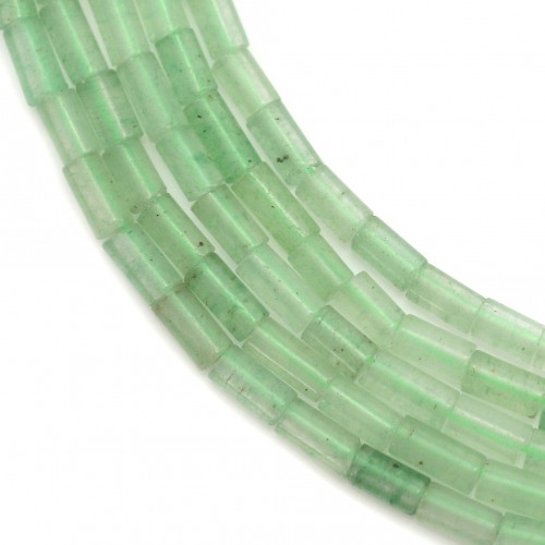 Aventurine vert claire, en forme de tube, 2 * 4mm x 40cm