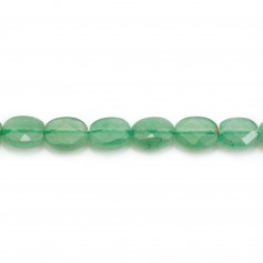 Green aventurine, in faceted oval shaped, 6x8mm x 4pcs