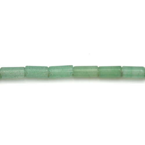 Grüner Aventurin, röhrenförmig, Größe 4x8mm x 10pcs
