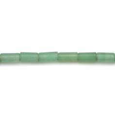 Aventurina verde, em forma de tubo, tamanho 4x8mm x 10pcs