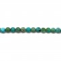 Round turquoise beads on thread 3-4mm x 40cm