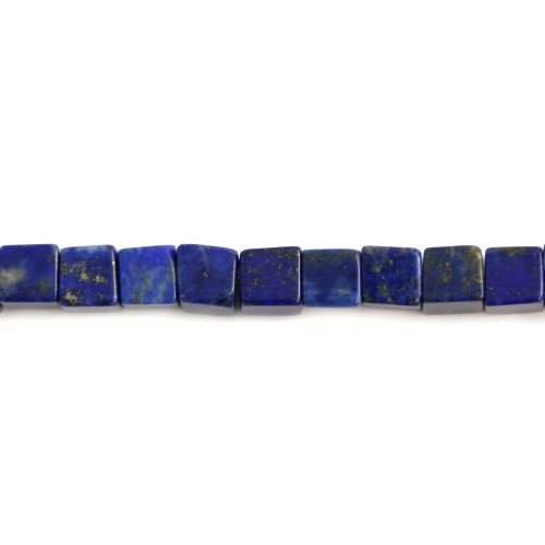 Lapis-Lazuli in the shape of a cube, in size of 6.5mm x 2pcs