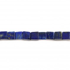 Lapis-Lazuli en forme de cube, de taille 6.5mm x 2pcs