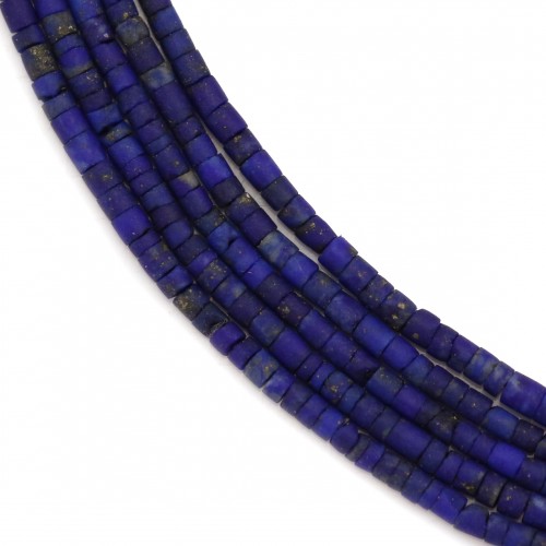 Blauer Lapislazuli, röhrenförmig, 1x1mm x 37cm