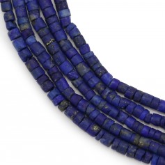 Lapis lazuli bleu, en forme de tube, 2x2mm x 38cm