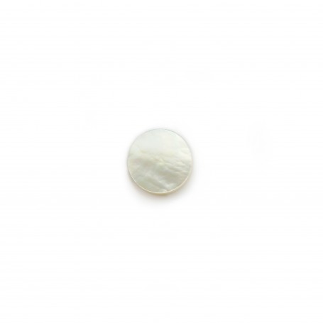 Cabochon Mãe de Pérola redonda plana 8mm x 2pcs