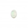 Cabochon White Mother of Pearl flat oval 6x8mm x 2pcs