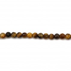 Yellow tiger eye faceted round 3mm x 20pcs