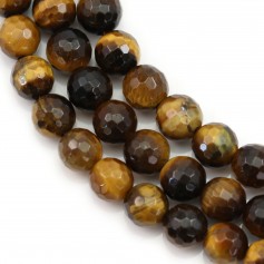 Tiger Eye Round Faceted 8mm A x 40cm