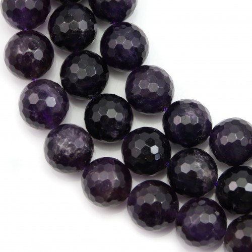 Amethyst Faceted Round 14mm A x 40cm
