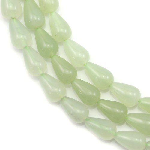 Jade jadeite goutte 5*8mm x 40cm
