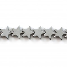 Estrella de plata hematita 6mm x 40cm
