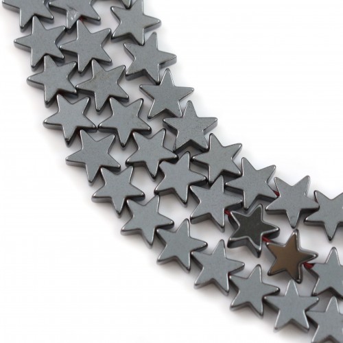 Hématite étoile 6mm x 40cm