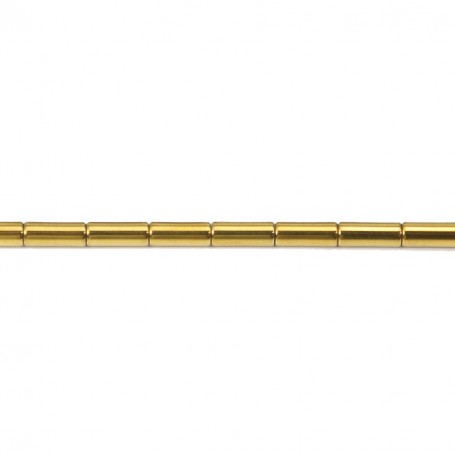 Hématite dorée tube 3x9mm x 40cm 