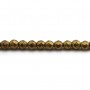 Ematite oro opaco sfaccettatura rotonda 3mm x 40cm
