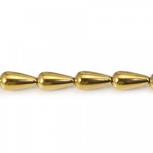 Goccia d'oro di ematite 8x16mm x 2pz