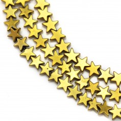 Estrella de oro hematita 6mm x 40cm