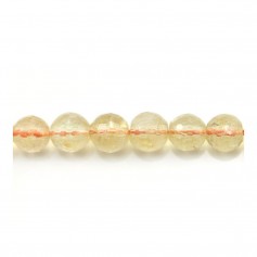 Citrine Faceted Round 8mm (quality A) x 4 pcs