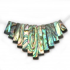 Mother of pearl abalone triangle 28x50mm x 1pc