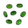 Grüner Turmalin zum Einfassen, ovale Größe 5x7mm x 1pc