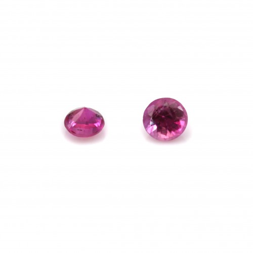 Pink sapphire, round brilliant cut 1.5-1.6mm x 10pcs