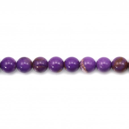 Phosphosiderite light purple, in round shape, 6 - 7mm x 40cm