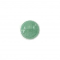 Green aventurine cabochon, in round shape, 14mm x 2pcs