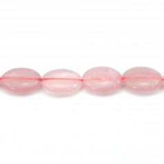 Pink quartz oval 15x20mm x 2pcs