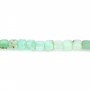Chrysoprase faceted cube 2.5mm x 39cm