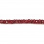 Ruby Rondelle Faceted 1.5x3mm x 40cm