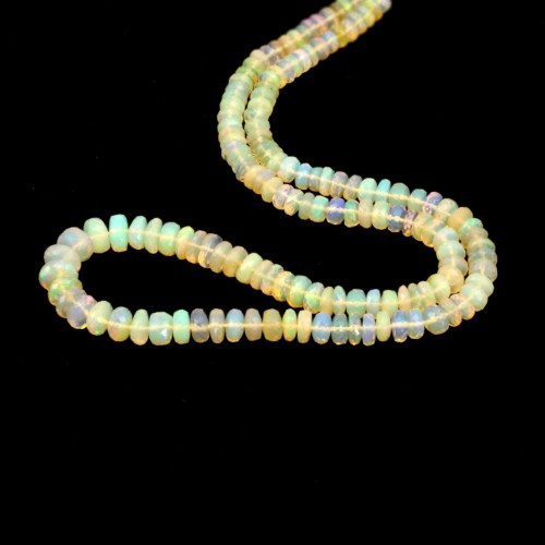 Opale Ethiopienne rondelle facetté dégradé 4-8mm