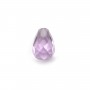 Pendant half-drilled in clear amethyste 9x12mm x 1pc