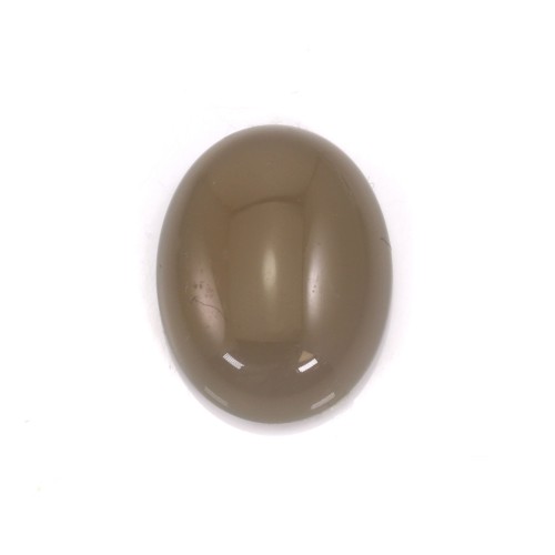 Cabochon d'agate grise, de forme ovale, 15x20mm x 2pcs