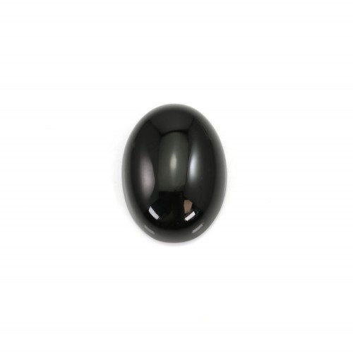 Cabochon agate noire oval 12*16mm x 2pcs