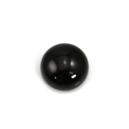Cabochon de ágata preta, forma redonda 14mm x 2pcs