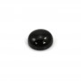 Onyx cabochon, in round shape, in black color, 3mm x 4pcs