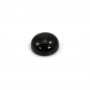 Cabochon d'onyx, de forme ronde, de couleur noire, 3mm x 4pcs