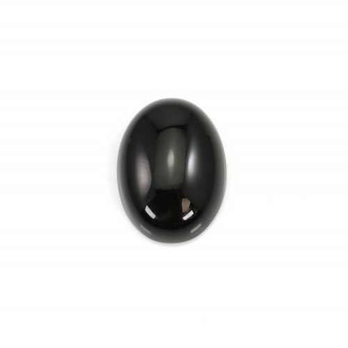 Cabochon de ágata preta, oval 18x25mm x 1pc